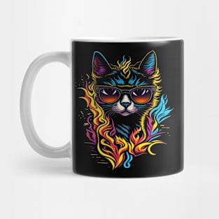 cool cat in glasses Mug